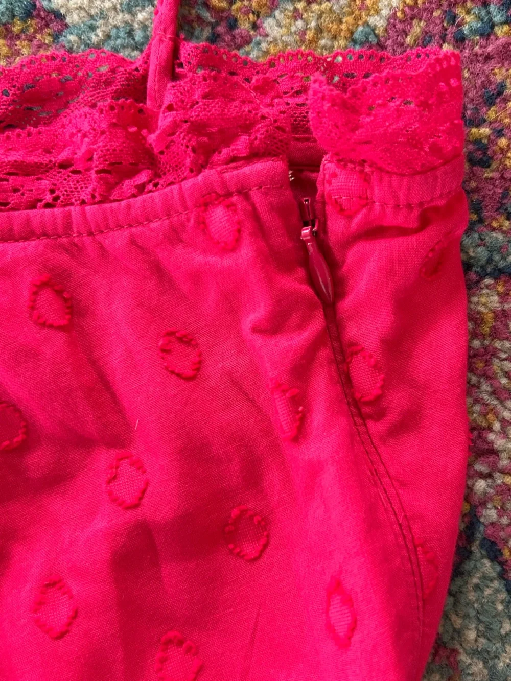 NWT Ulla Johnson | Hot Pink Beatriz Spaghetti Strap Embroidered Mini Dress Sz 10